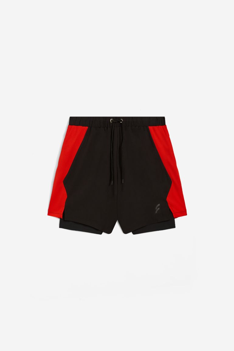Pantaloncini uomo 2 in 1 in tessuto tecnico con inserti colorati Freddy Official Store