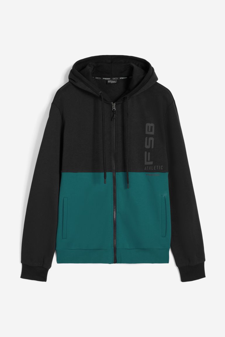 Two tone zip hoodie cheap