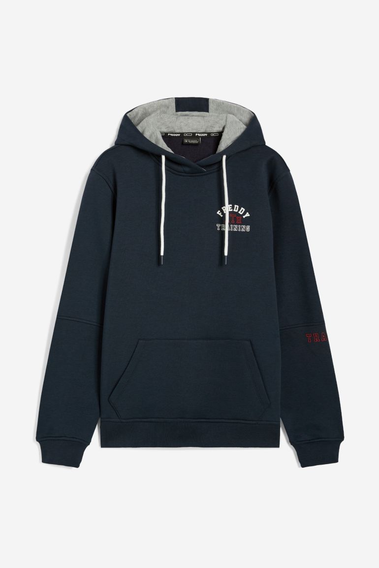 Hooded jacket with pouch pocket cheap