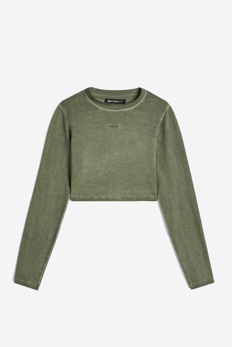 Maglia corta a maniche lunghe hot sale