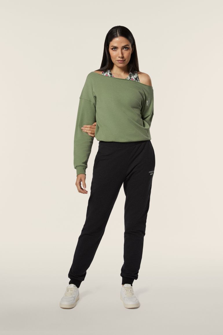 Felpa donna comfort fit con scollo a barchetta Freddy Official Store