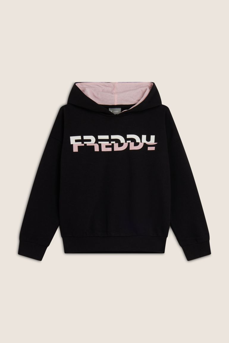 Felpa Bambina con Cappuccio e logo bicolore Freddy Official Store