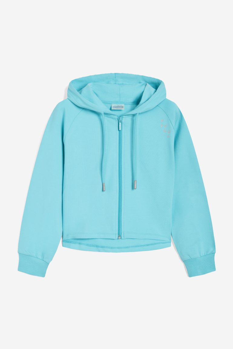 Felpa bambina con zip e cappuccio online