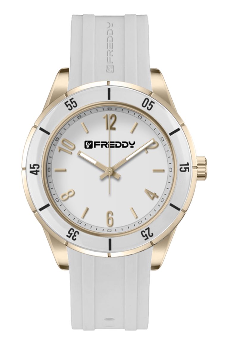 Orologio donna in silicone e ceramica bianco e oro Freddy Official Store