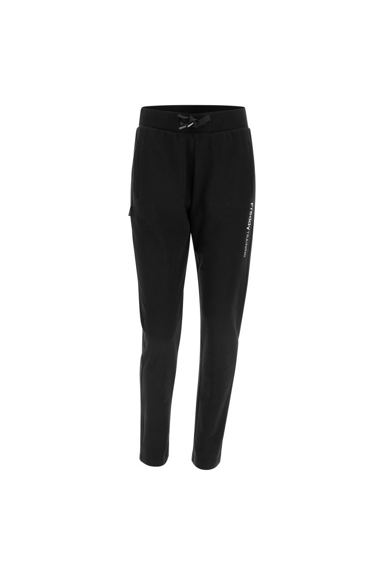 PANTALONI STRETCH CON FONDO DRITTO DONNA Maxi Sport Donna Abbigliamento Pantaloni e jeans Pantaloni Pantaloni stretch 