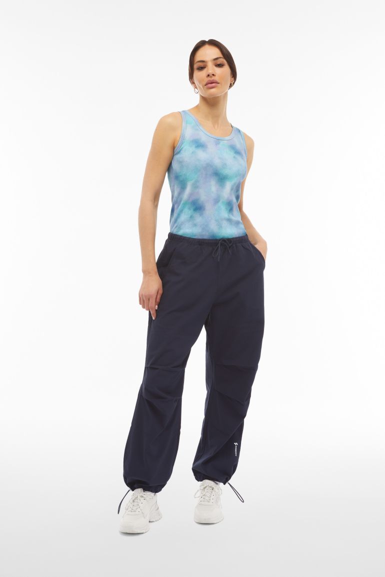 Women s multi colour ribbed tie dye cotton tank top Freddy Official Store