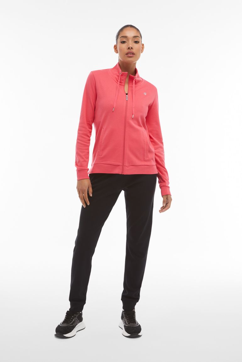 Tuta donna con zip e collo alto e logo in strass sulla manica Freddy Official Store