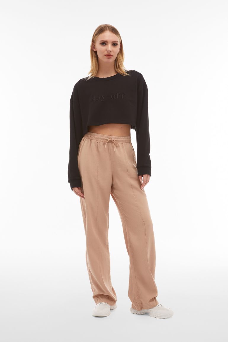 Pantalon court large deals
