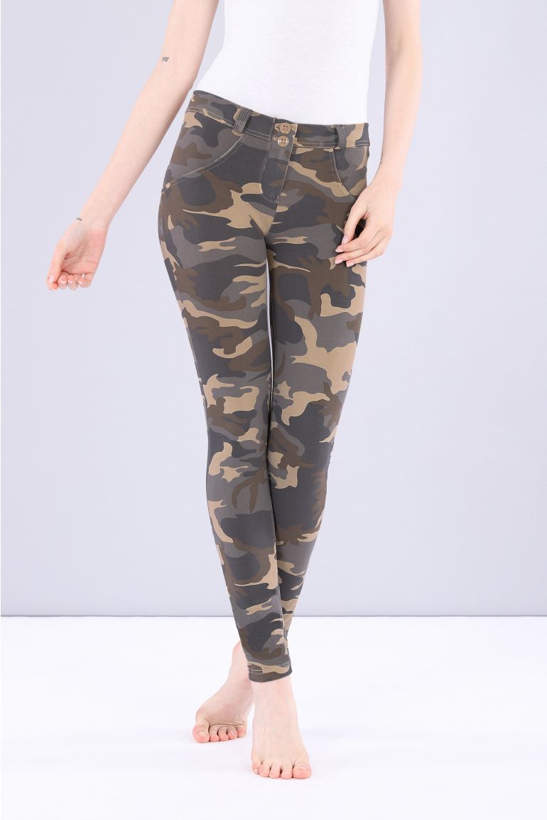 CAMOUFLAGE LOW RISE FREDDY WR.UP® SHAPING EFFECT WOMEN PANT SKINNY FIT