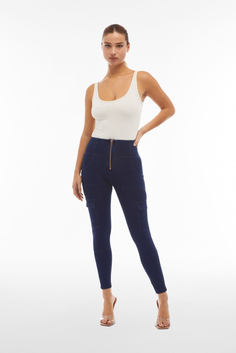 High waist cargo style WR.UP jeggings with and ankle length leg Freddy Official Store