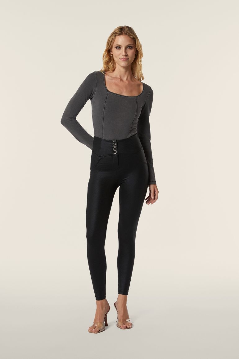Pantaloni vita altissima top