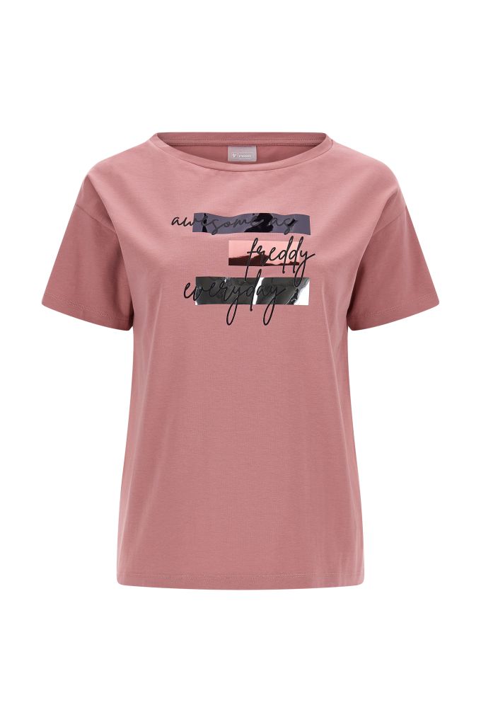 Comfort-fit t-shirt in jersey with a shiny/matt print