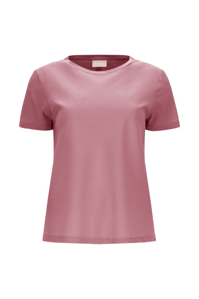 Plain colour t-shirt with a viscose jersey back