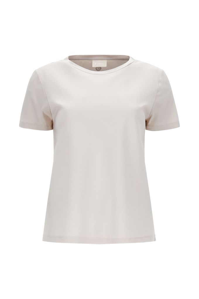 T-shirt monocolore con retro in jersey viscosa