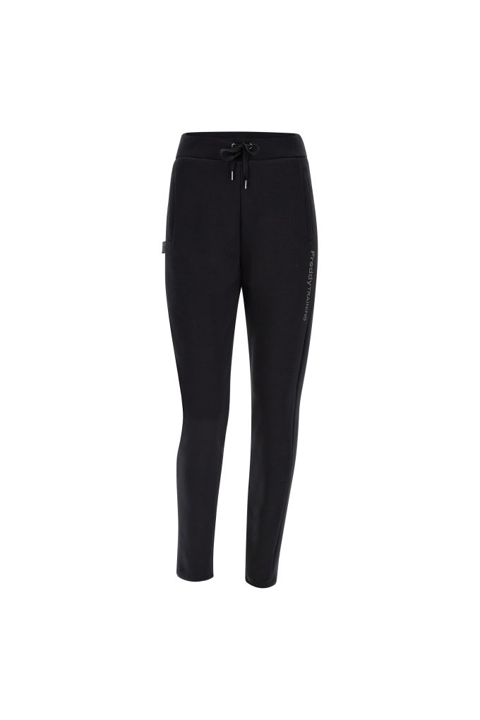 Pantaloni sportivi a sigaretta con stampa metal gun