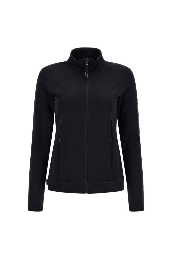 Sudadera de cuello alto y gráfico gris plomo en la manga
