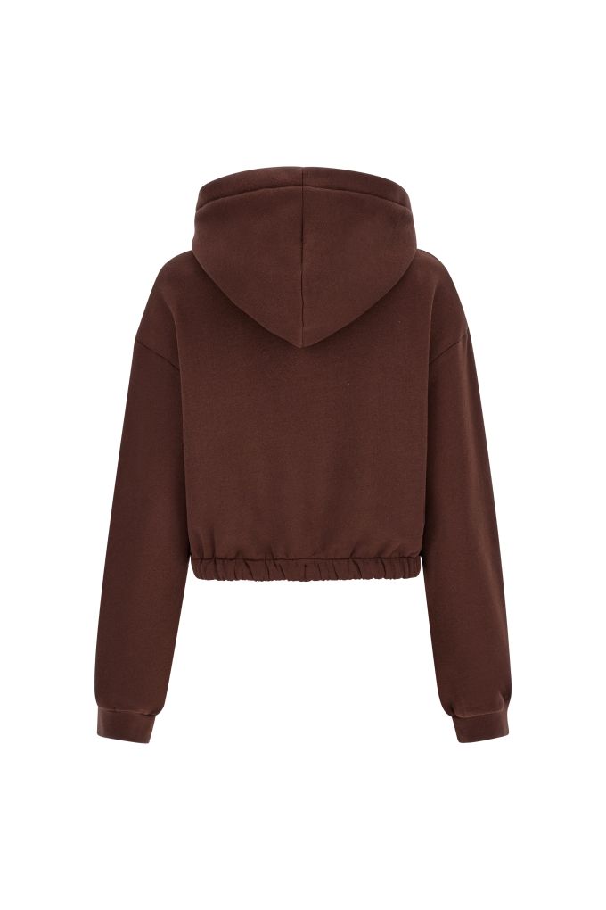 Cropped hoodie with drawstring online