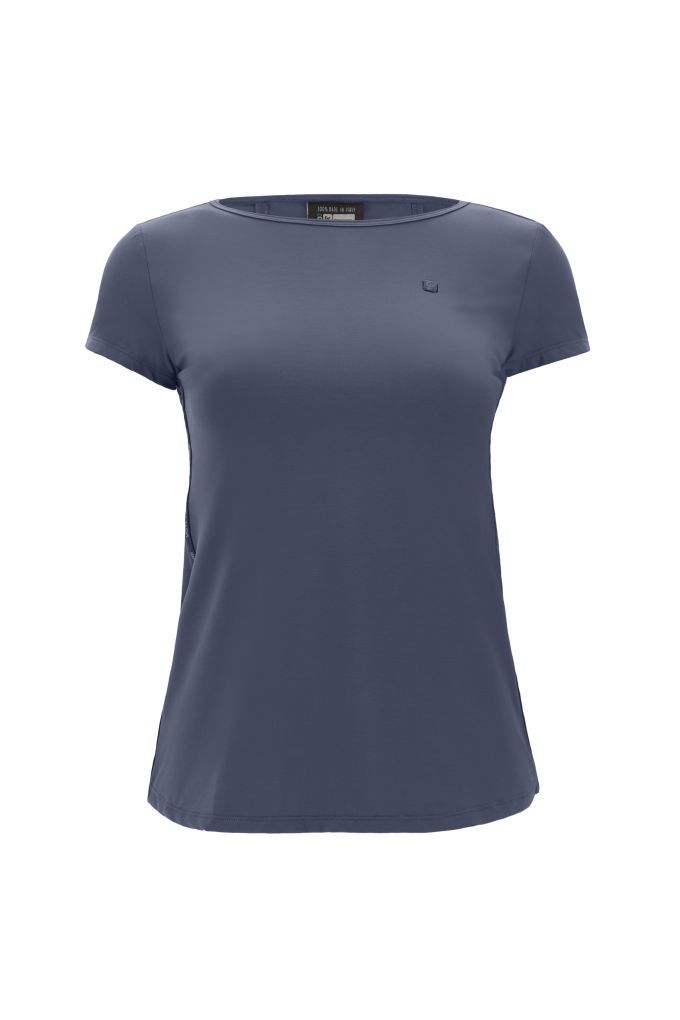 Yoga-T-Shirt mit Öffnungen auf der Rückseite - 100 % Made in Italy