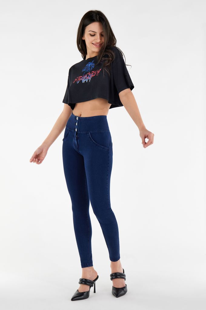 Hourglass-fit WR.UP® denim-effect shaping super skinny jeggings