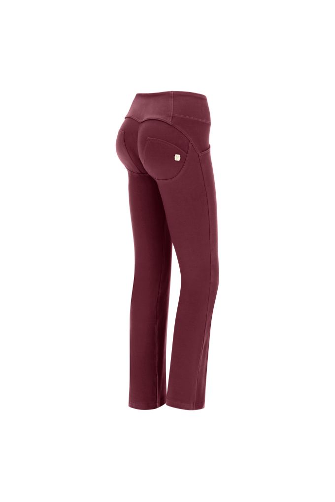 Medium waist cotton WR.UP® shaping trousers with a cropped leg
