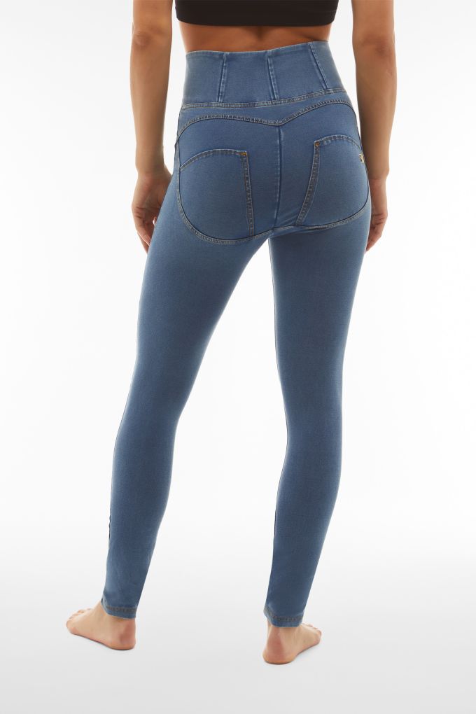 Hourglass-fit WR.UP® denim-effect shaping super skinny jeggings