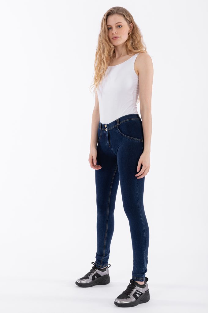 Hourglass-fit WR.UP® denim-effect shaping super skinny jeggings