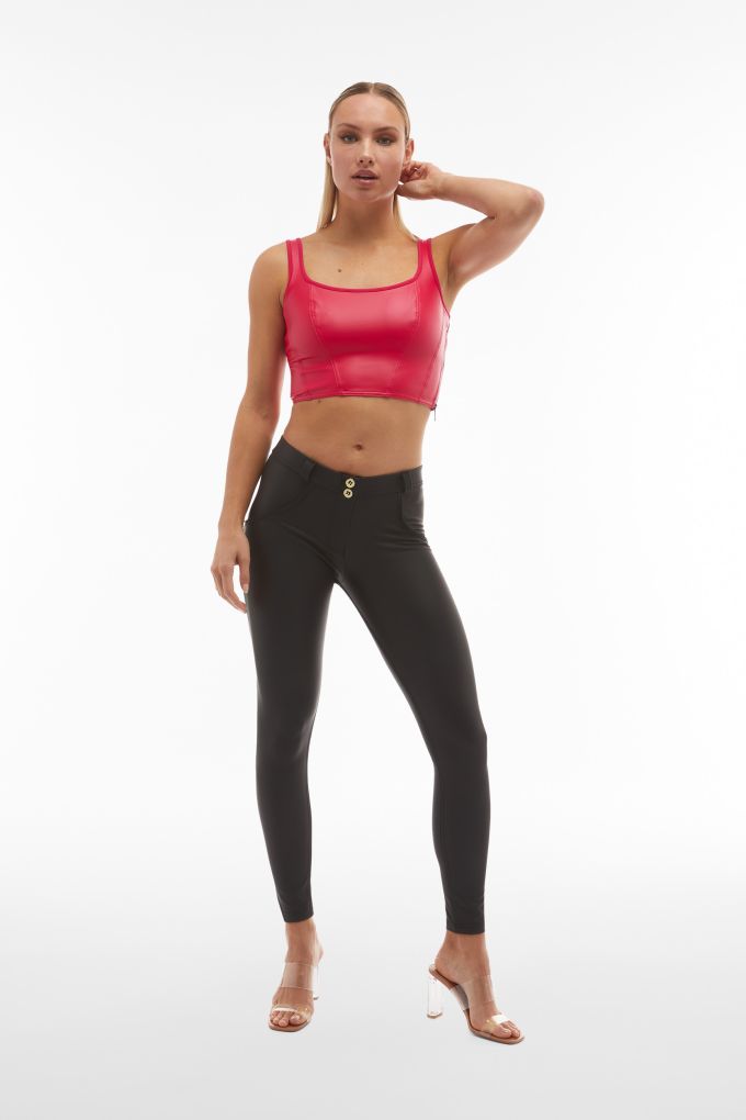 Faux leather hotsell yoga pants