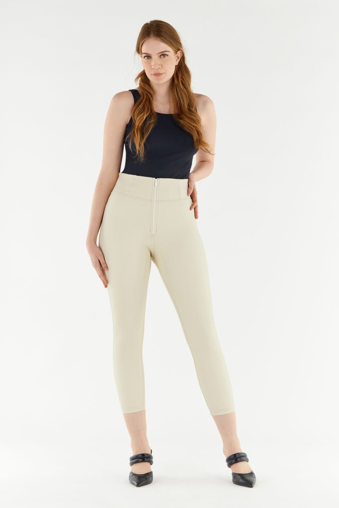 Freddy Faux Leather Pants with Push-Up Effect Curvy