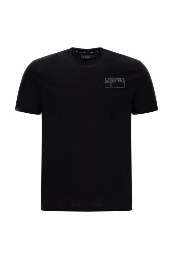 T-shirt gris mélangé avec petit imprimé No Logo