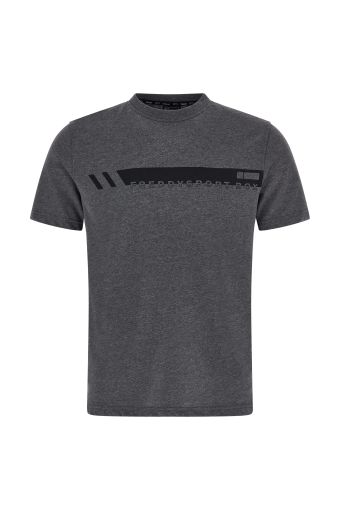 T-shirt 100 % coton avec imprimé coloré en contraste au centre