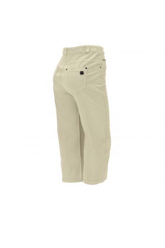 FREDDY BLACK Capri trousers, wide leg and coloured fabric