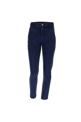 FREDDY BLACK Jeans 7/8 mit aufgesetzten Taschen und elastischem Saum