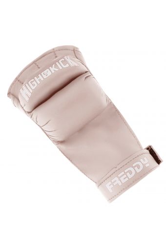 Gants de protection pour femme, pour le fit boxing, avec bande velcro et logo en contraste