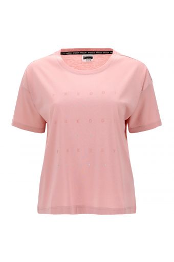 Comfort fit t-shirt with a glitter print 