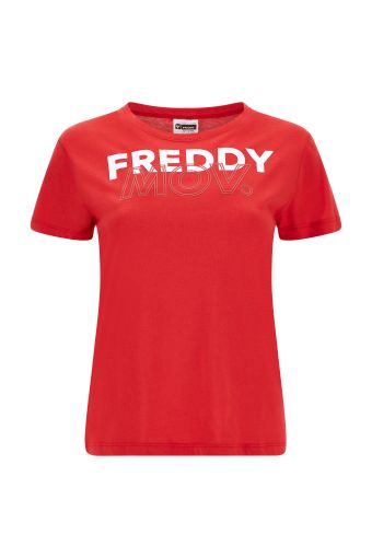 T-shirt FREDDY MOV. à manches courtes, en jersey modal