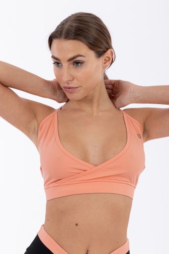 Women’s criss cross yoga/sports bra - 100% Made in Italy