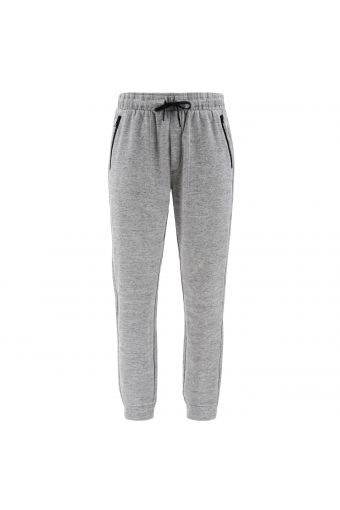 Melange grey joggers with zip pockets and roomy cuffs