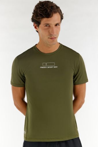 Camiseta en tejido técnico ligero y transpirable