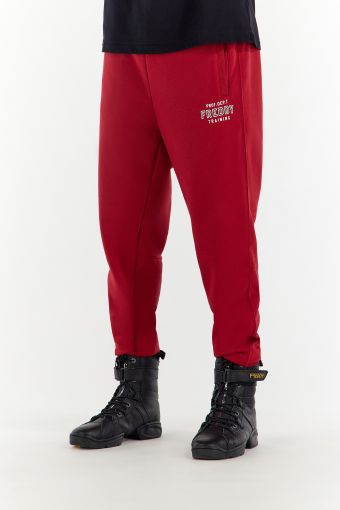 Fleece joggers with a print