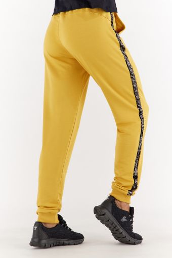 Joggers with black sequin lateral bands