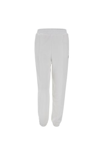 Brushed fleece workout trousers with a central seam