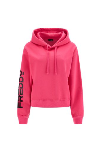 Hoodie with a contrast FREDDY print on one sleeve