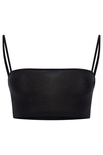 Stretch crop top with thin straps 