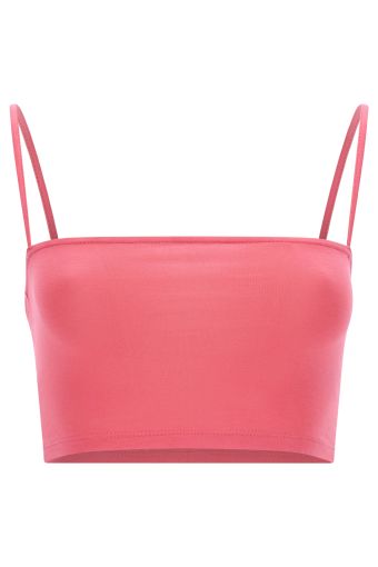 Stretch crop top with thin straps 