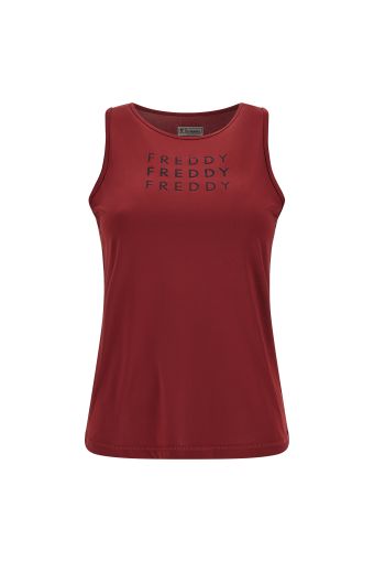 Eco-friendly breathable tank top with a glitter print