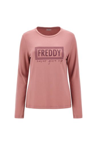 Long-sleeve t-shirt with a houndstooth Freddy graphic