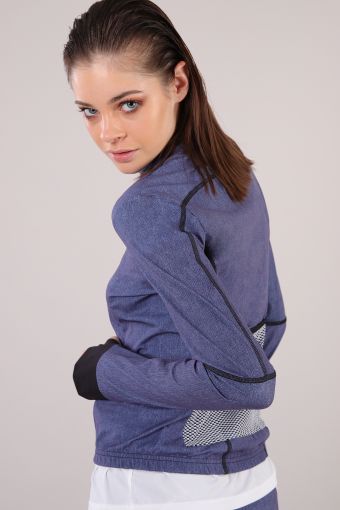 Long-sleeved yoga sweatshirt with zip 100% Made in Italy
