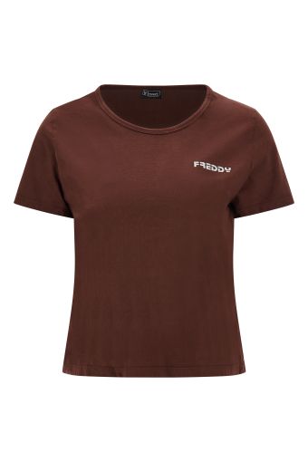 Cropped comfort-fit t-shirt in lightweight jersey