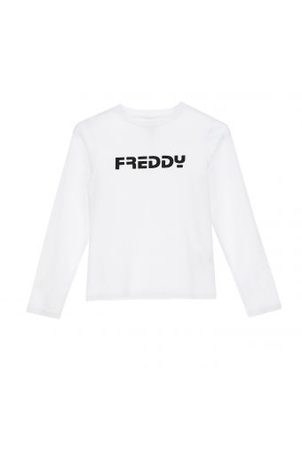 Langärmliges T-Shirt mit FREDDY-Aufdruck vorne und hinten 