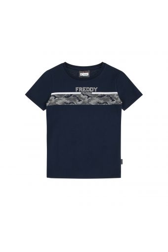 T-shirt with a textural camouflage FREDDY print